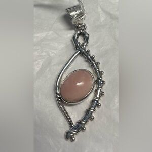 Pink opal pendant